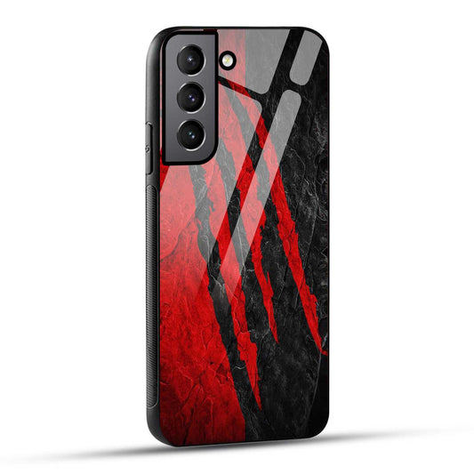Samsung Galaxy S21 Plus 5G Back Cover Red Printed Glass Case