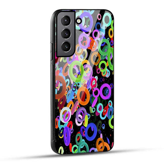 Samsung Galaxy S21 Plus 5G Back Cover Colorful Rings Glass Case