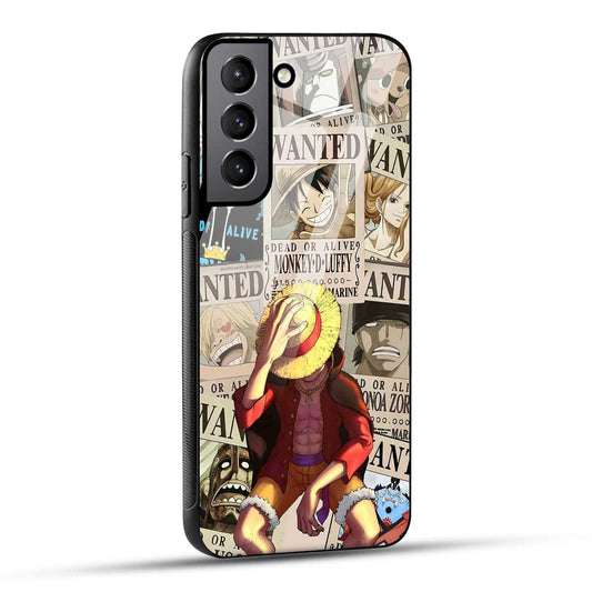 Samsung Galaxy S21 Plus 5G Back Cover Anime One Piece Wanted Luffy  Printed Glass Case