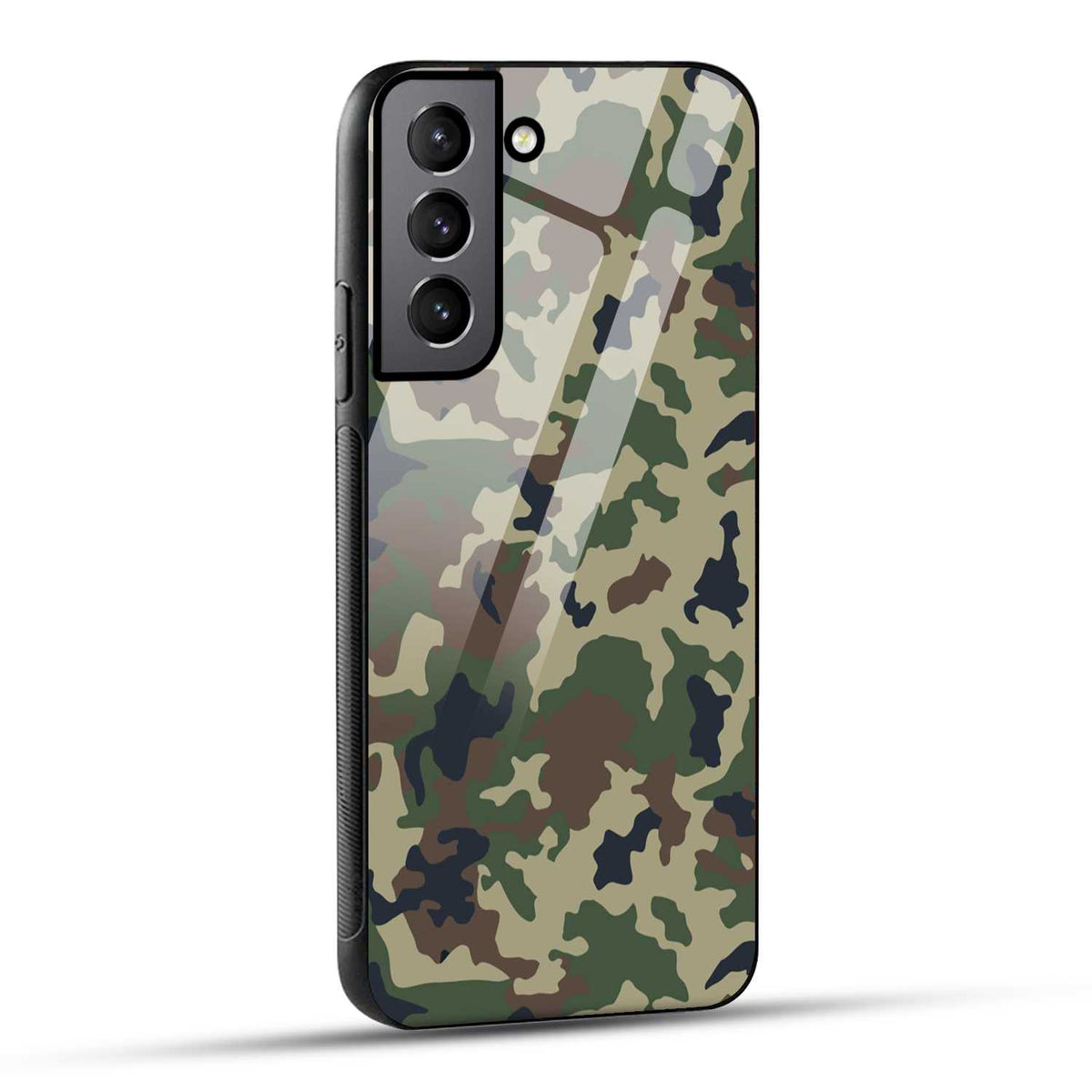 Samsung Galaxy S21 Plus 5G Back Cover Army Pattern Printed Glass Case