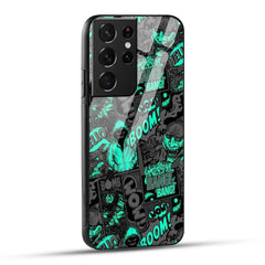 Samsung Galaxy S21 Ultra 5G Back Cover Boom Printed Glass Case