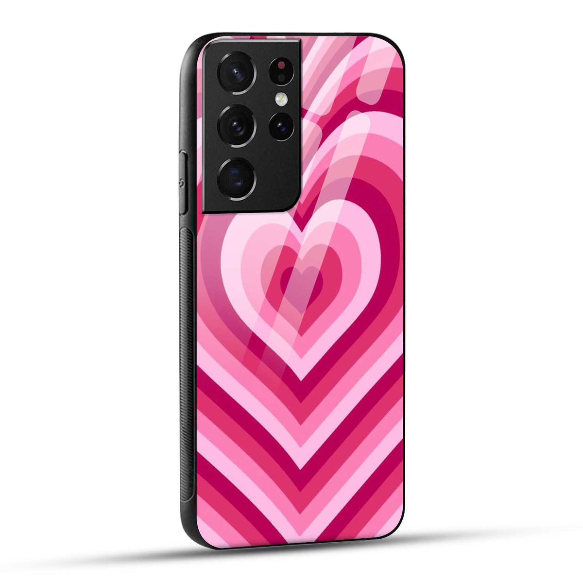 Samsung Galaxy S21 Ultra 5G Back Cover Love Hearts Printed Glass Case