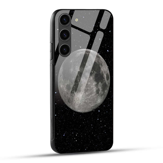 Samsung Galaxy S23 5G Back Cover Moon And Stars Printed Glass Case