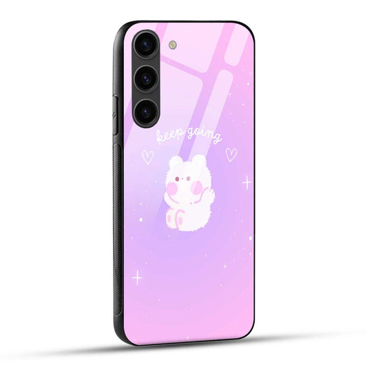 Samsung Galaxy S23 5G Back Cover Pink Purple Gradient Aesthetic Motivational Printed Glass Case