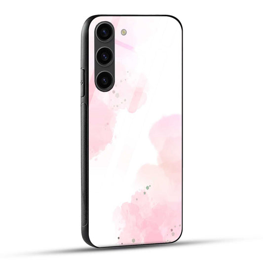 Samsung Galaxy S23 5G Back Cover Pink Watercolor Printed Glass Case