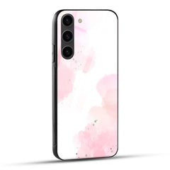 Samsung Galaxy S23 5G Back Cover Pink Watercolor Printed Glass Case