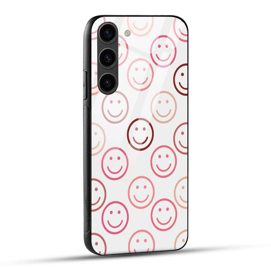 Samsung Galaxy S23 5G Back Cover Smiley Printed Glass Case