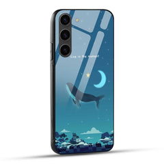 Samsung Galaxy S23 5G Back Cover Blue Cute Night Sky Quote Printed Glass Case