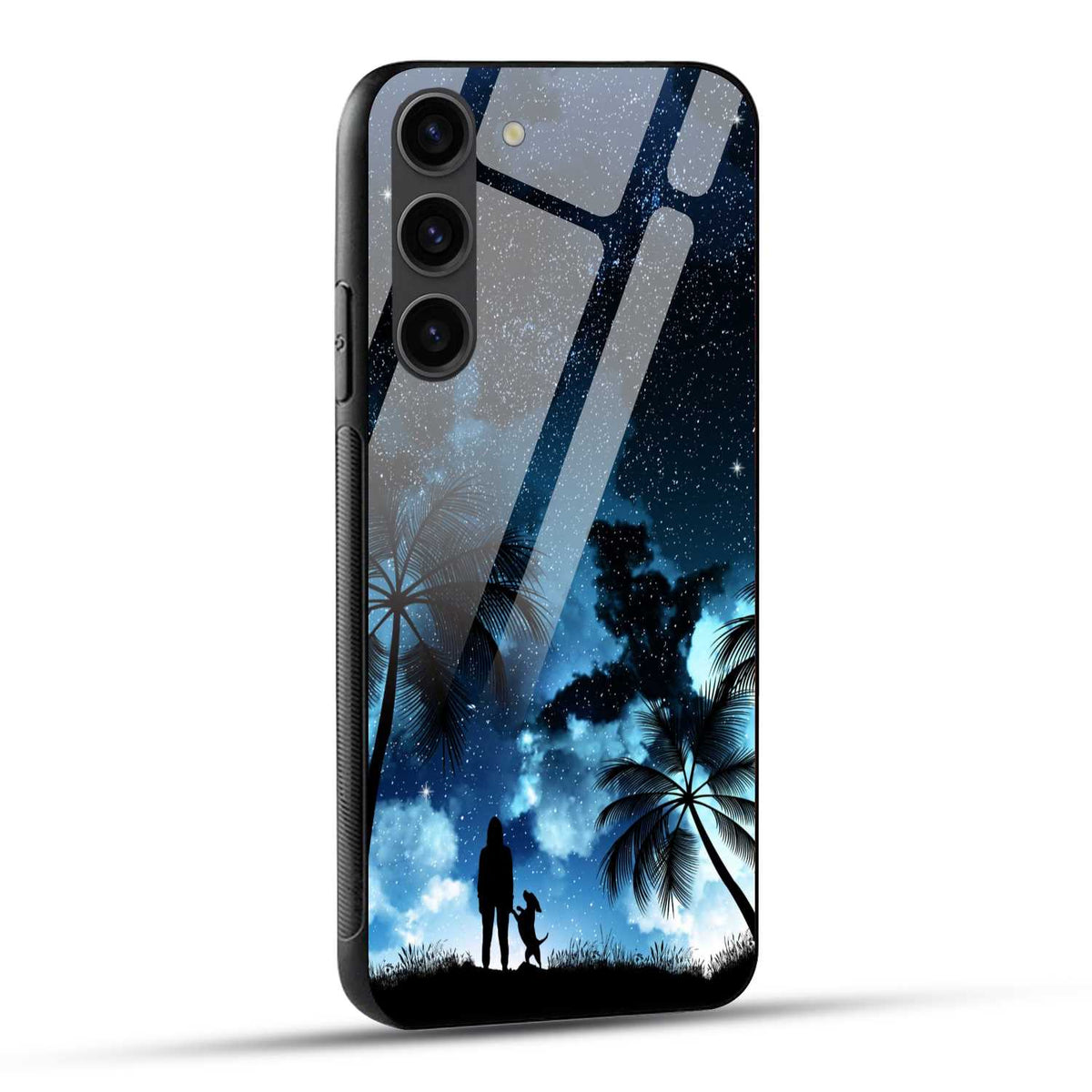 Samsung Galaxy S23 5G Back Cover Stars Night Printed Glass Case