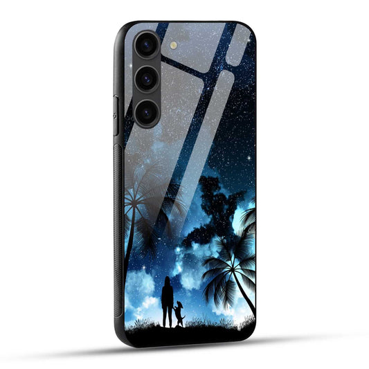 Samsung Galaxy S23 5G Back Cover Stars Night Printed Glass Case