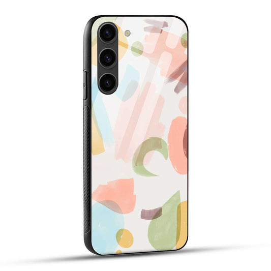 Samsung Galaxy S23 5G Back Cover Colorful Playful Watercolor Brush Stroke Printed Glass Case