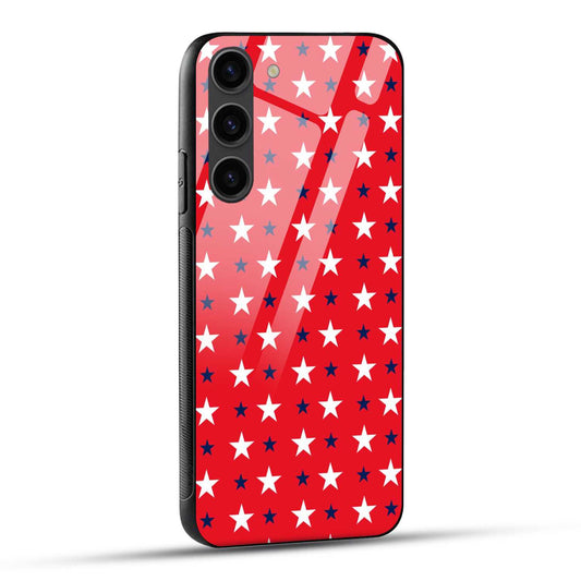 Samsung Galaxy S23 5G Back Cover Multiple Stars Print Printed Glass Case