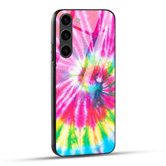 Samsung Galaxy S23 5G Back Cover Tie-Dye Yellow Texture Printed Glass Case