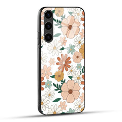 Samsung Galaxy S23 5G Back Cover Retro Multicolour Floral Printed Glass Case