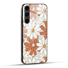 Samsung Galaxy S23 5G Back Cover Retro Floral Art Printed Glass Case