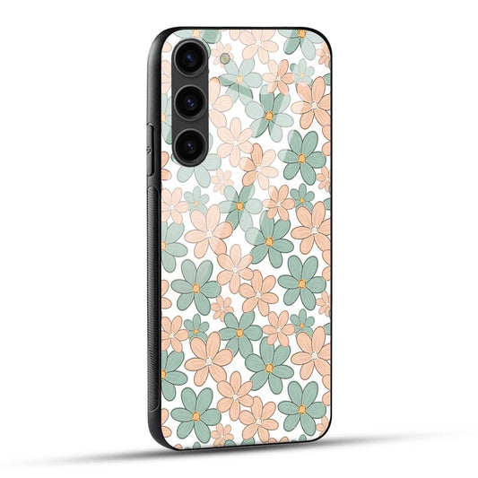 Samsung Galaxy S23 Plus 5G Back Cover Aesthetic Flowers Printed Glass Case