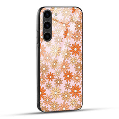 Samsung Galaxy S23 5G Back Cover Doodle Of Flowers Printed Glass Case