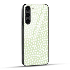 Samsung Galaxy S23 5G Back Cover White Dots Texture Printed Glass Case
