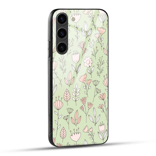 Samsung Galaxy S23 5G Back Cover Flower Art Printed Glass Case