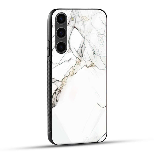 Samsung Galaxy S23 Plus 5G Back Cover Gray Marble Printed Glass Case