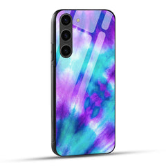 Samsung Galaxy S23 Plus 5G Back Cover Dark Blue Texture Printed Glass Case