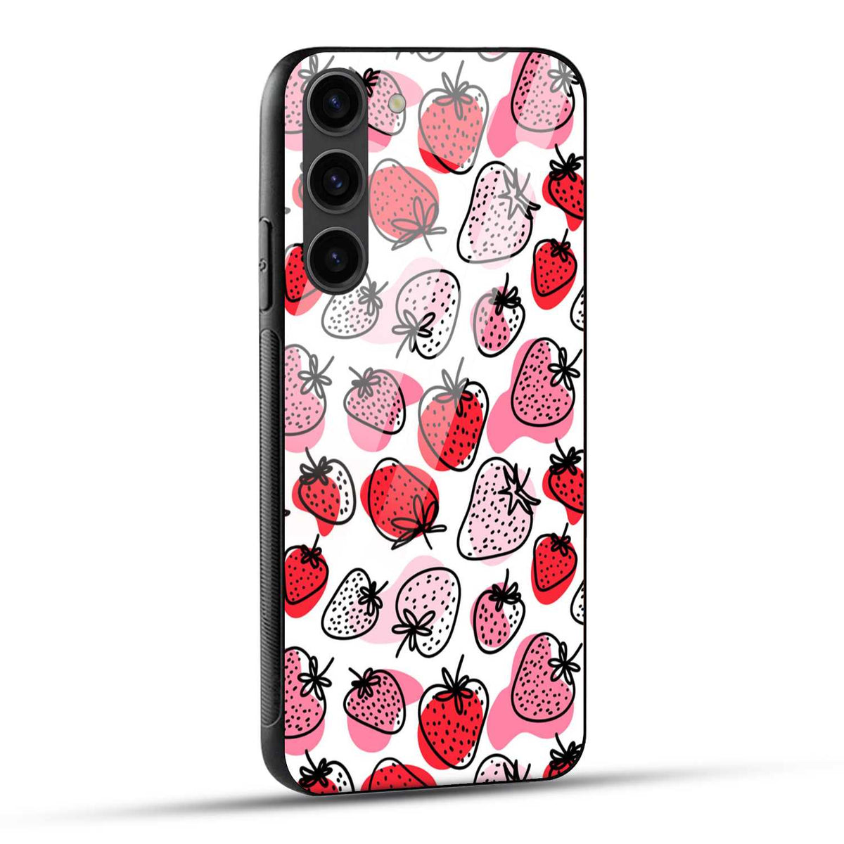 Samsung Galaxy S23 Plus 5G Back Cover Doodle Of Strawberry  Printed Glass Case