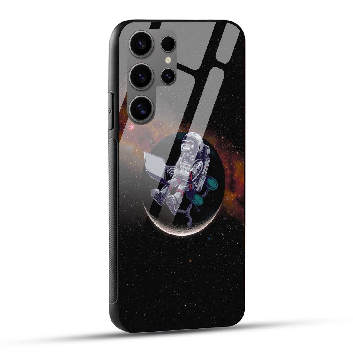Samsung Galaxy S24 Ultra 5G Back Cover Astronaut Working In Space Printed Glass Case