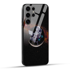 Samsung Galaxy S24 Ultra 5G Back Cover Astronaut Working In Space Printed Glass Case