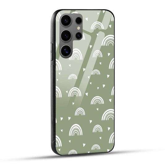 Samsung Galaxy S24 Ultra 5G Back Cover Pastel Rainbow Art Printed Glass Case