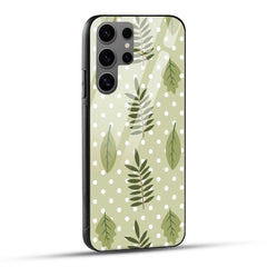 Samsung Galaxy S24 Ultra 5G Back Cover Beautiful Leaf Art Printed Glass Case