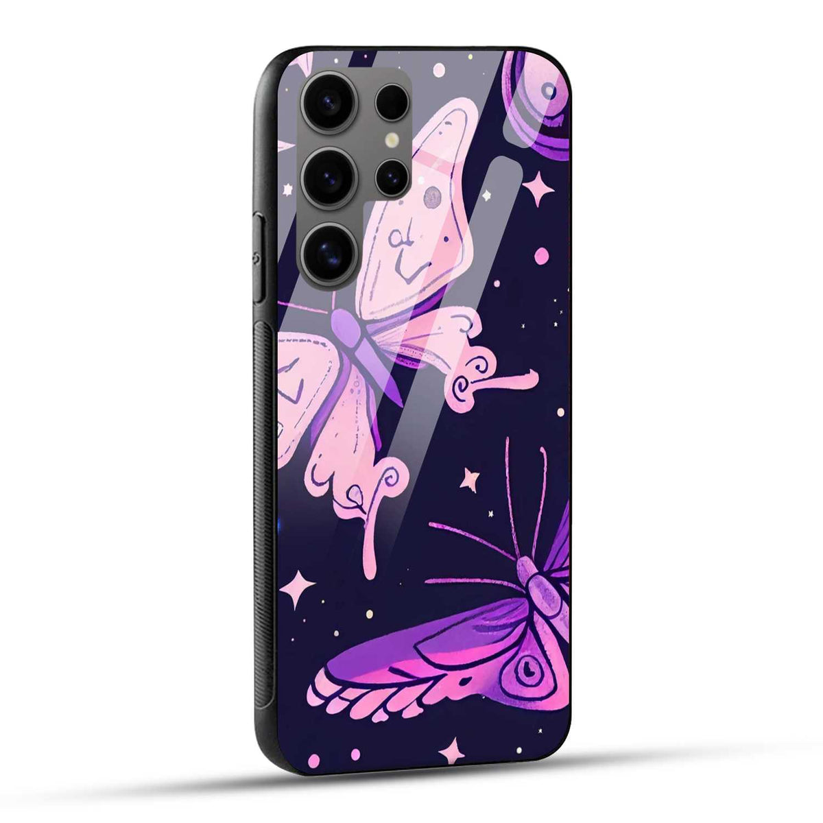 Samsung Galaxy S24 Ultra 5G Back Cover Magic Butterflies Art Printed Glass Case