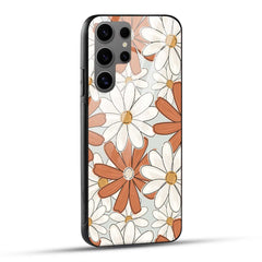 Samsung Galaxy S24 Ultra 5G Back Cover Retro Floral Art Printed Glass Case