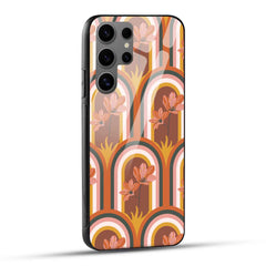 Samsung Galaxy S24 Ultra 5G Back Cover Floral Texture Pattern Printed Glass Case