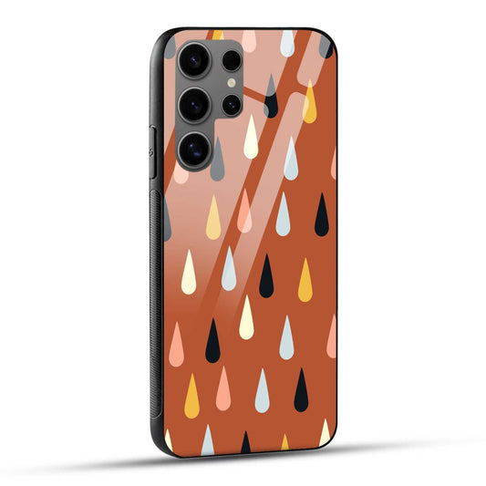 Samsung Galaxy S24 Ultra 5G Back Cover Colorful Drops Printed Glass Case