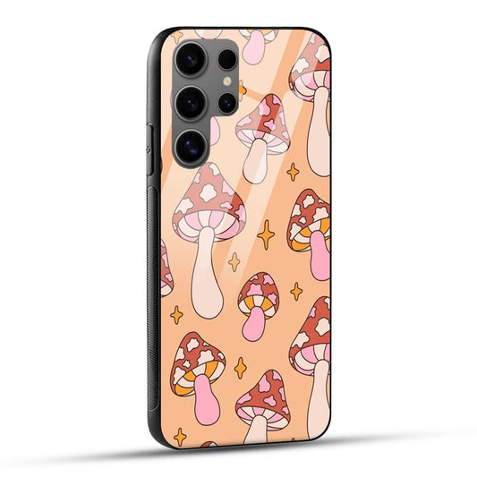 Samsung Galaxy S24 Ultra 5G Back Cover Mashrooms Art Doodle Printed Glass Case
