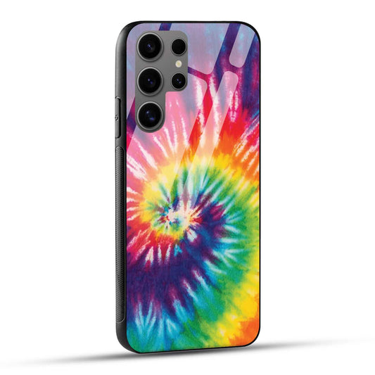 Samsung Galaxy S24 Ultra 5G Back Cover Tie-Dye Texture Pattern Printed Glass Case