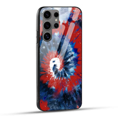 Samsung Galaxy S24 Ultra 5G Back Cover Tie-Dye Pattern Printed Glass Case
