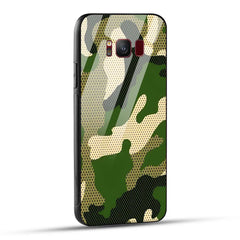 Samsung Galaxy S8 Back Cover Camouflage Printed Glass Case