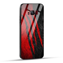 Samsung Galaxy S8 Back Cover Red Printed Glass Case
