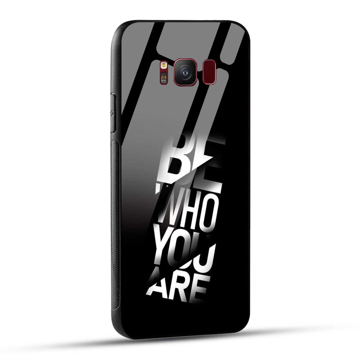 Samsung Galaxy S8 Back Cover Be Who You Are Printed Glass Case