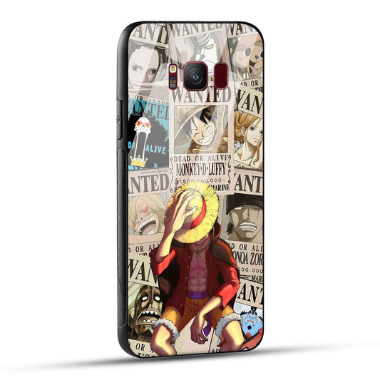 Samsung Galaxy S8 Back Cover Anime One Piece Wanted Luffy  Printed Glass Case