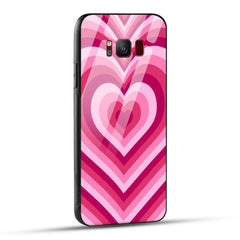 Samsung Galaxy S8 Back Cover Love Hearts Printed Glass Case