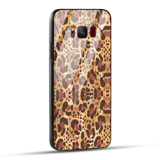 Samsung Galaxy S8 Back Cover Unique Brown Texture Printed Glass Case