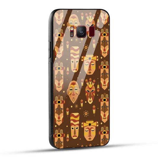 Samsung Galaxy S8 Back Cover Tribal African Mask Printed Glass Case