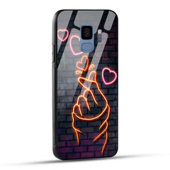 Samsung Galaxy S9 Back Cover Swag Cute Hearts Printed Glass Case