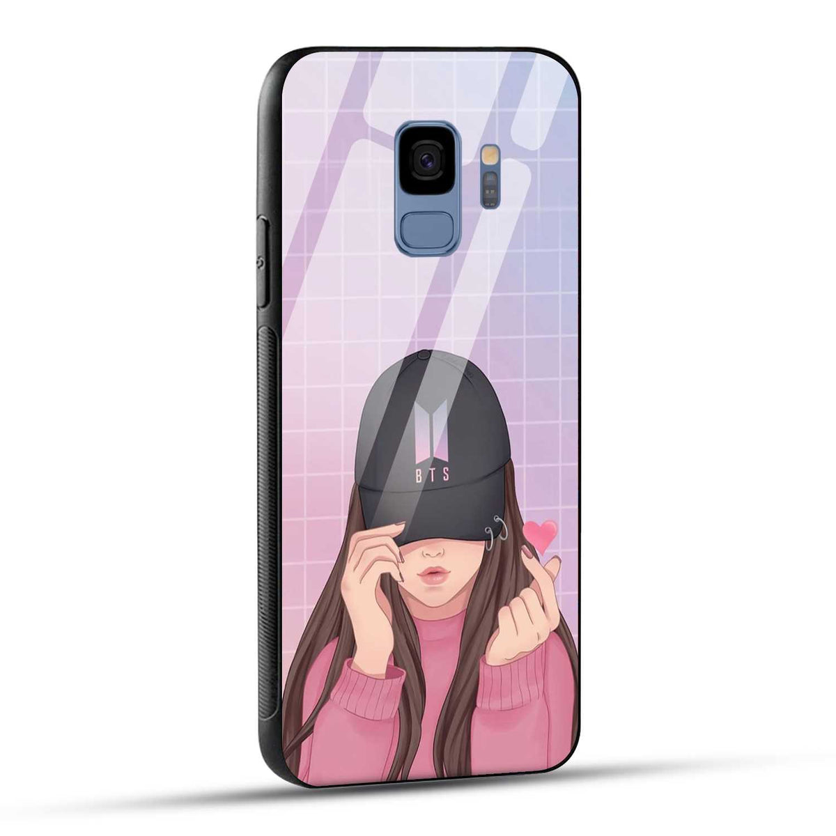 Samsung Galaxy S9 Back Cover Cap Girl Printed Glass Case