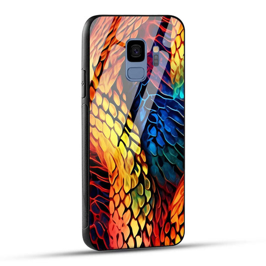 Samsung Galaxy S9 Back Cover Colorburst Jungle Rainbow Animal Spots Printed Glass Case