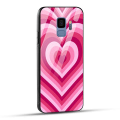 Samsung Galaxy S9 Back Cover Love Hearts Printed Glass Case