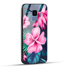Samsung Galaxy S9 Back Cover Retro Flowers  Printed Glass Case