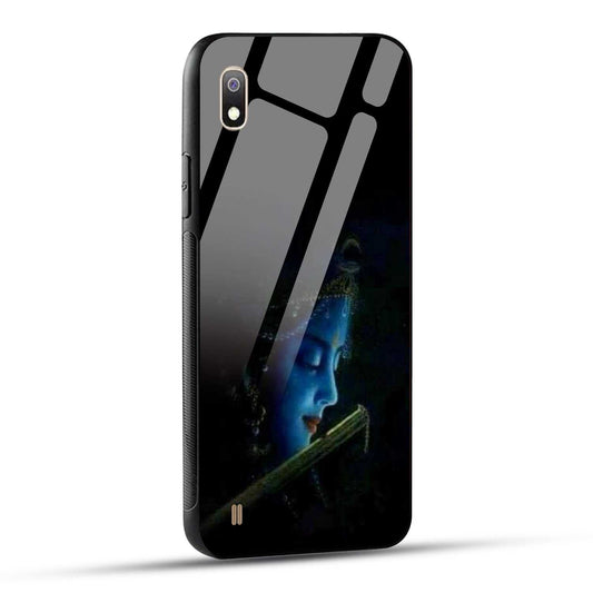 Samsung Galaxy A10 Back Cover Lord Krishna Printed Glass Case